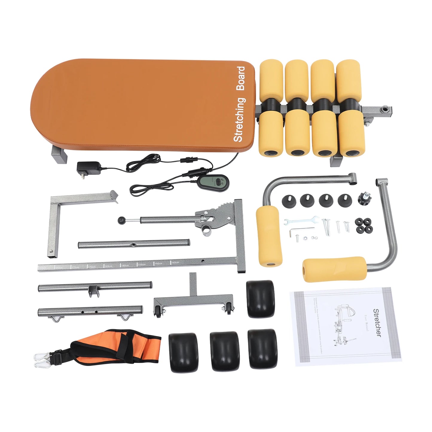 Electric Stretching Bench, Adjustable Back Stretching Machine with Remote Control & 8 Gears Length for Neck Back Relief