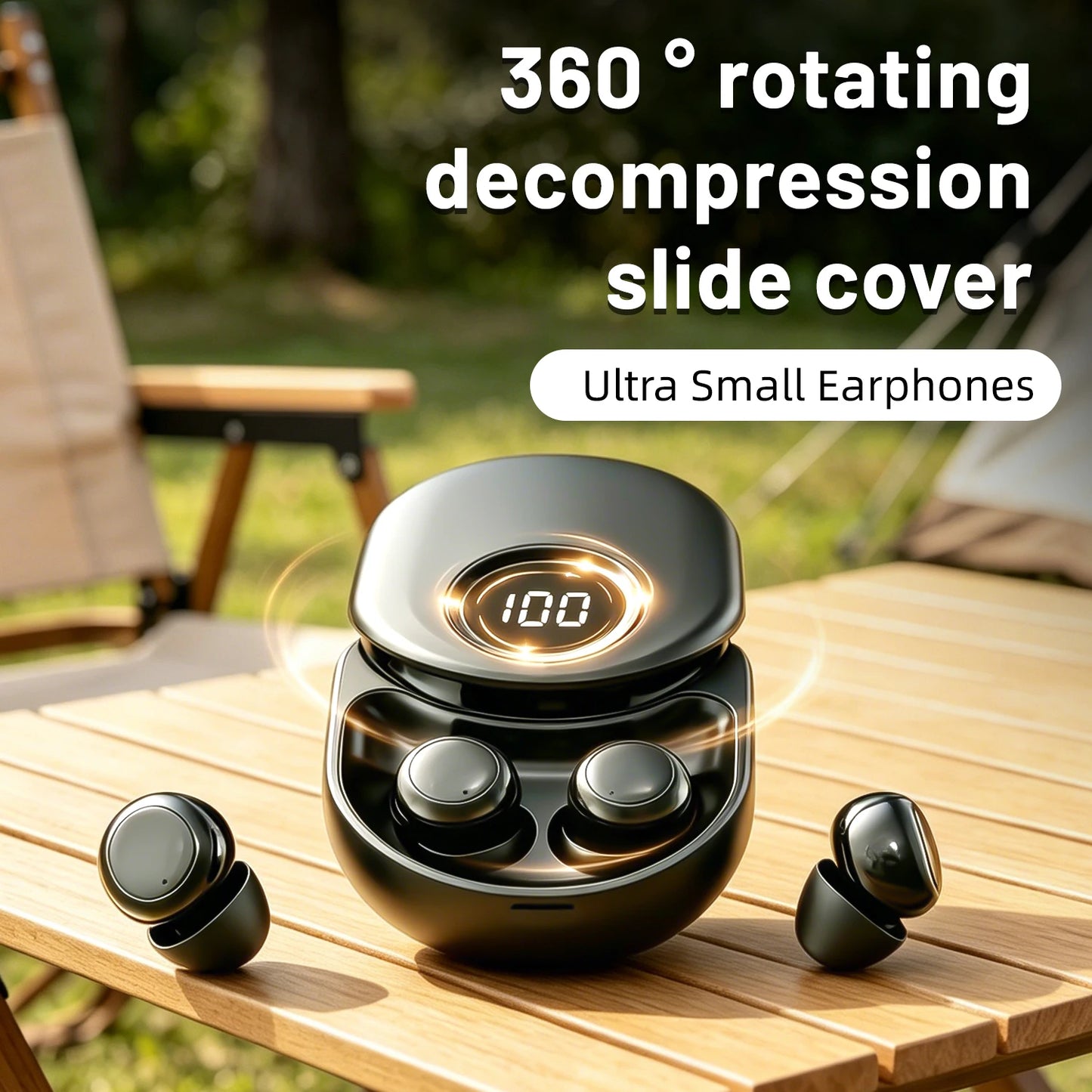 SK55 Bluetooth Wireless Earbuds Sleep Earphones, Bluetooth 6.0, Noise-Canceling Earphones.Improves Sleep Quality, Zero Pressure On The Ears When Sleeping On Your Side, Invisible Flat-head Earphones, Suitable For Travel And Si