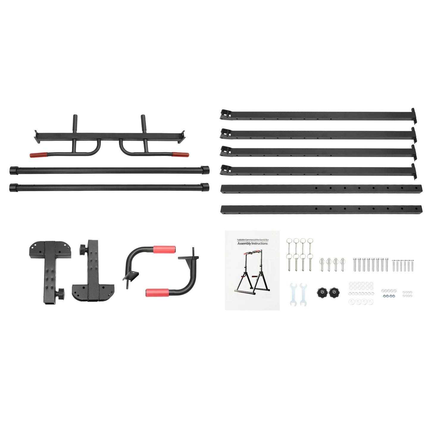 Triangular Pull Up Station Adjustable Height Pull Up Bar Gym Dip Bar Power Tower Workout Dip Station Chin Up Bar for Home Gym Equipment