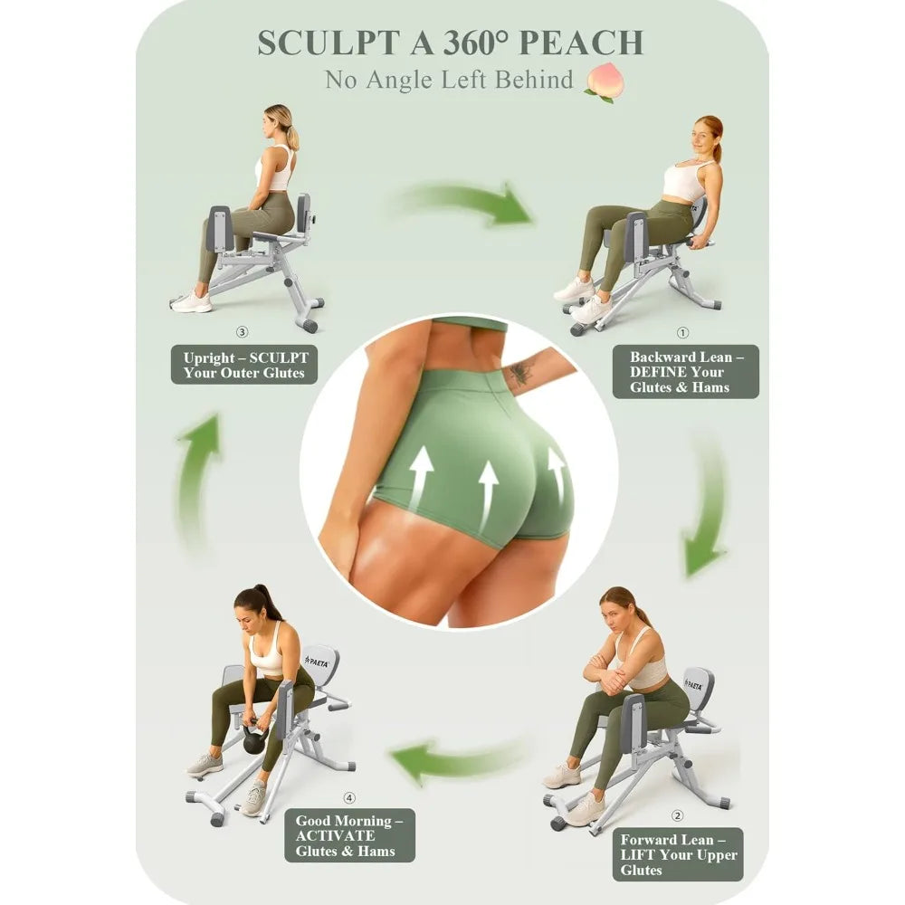 PAETA Hip Abductor Machine for Home Gym, Glute Workout Equipment for Thigh & Butt Toning