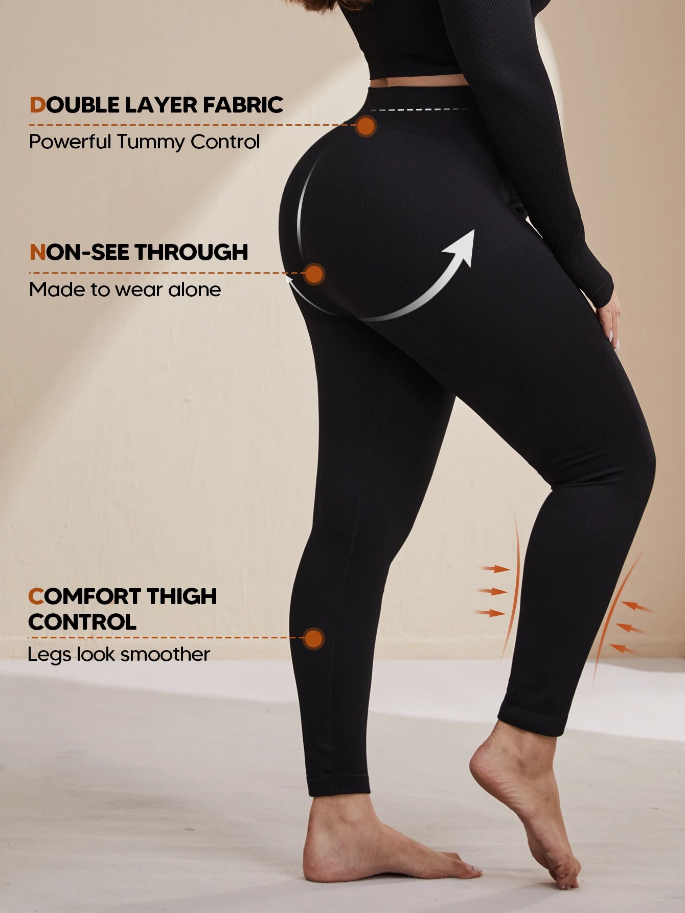 High Waisted Leggings for Women - No See Through Tummy Control Cycling Workout Yoga Athletic Pants