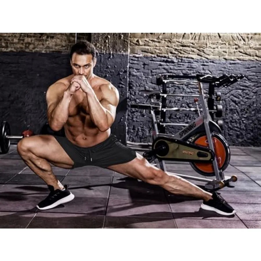 Men's 2 Pack Gym Workout Shorts Quick Dry Athletic Shorts 5 Inch Lightweight Sports Running Shorts with Pockets