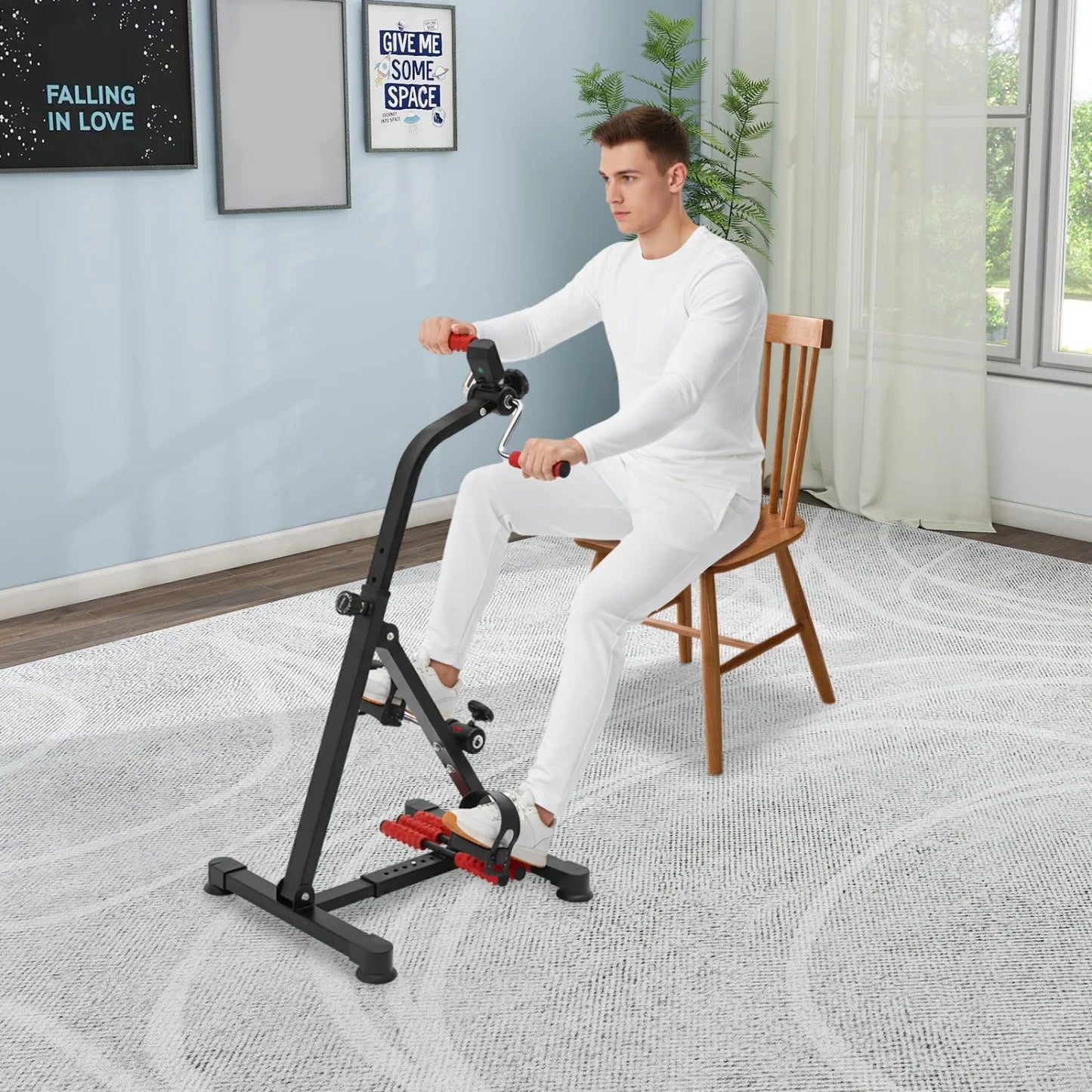 Pedal Exerciser Bike, Fitness Bike, Exerciser Bike, Pedal Exerciser Bike Hand Arm Leg And Knee Stroke Recovery Equipment, Elderly Physical Therapy Sit Exercise