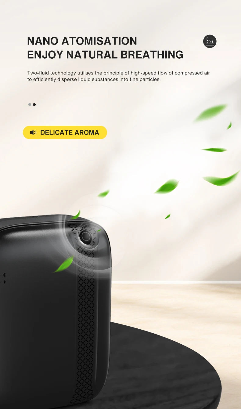 NAMZTE Home Fragrance Aroma Diffuser 1000m³ Coverage Perfume Air freshener Waterless Free Essential Oil 400ML Capacity Bluetooth APP Control Electronic Aromatic Machine