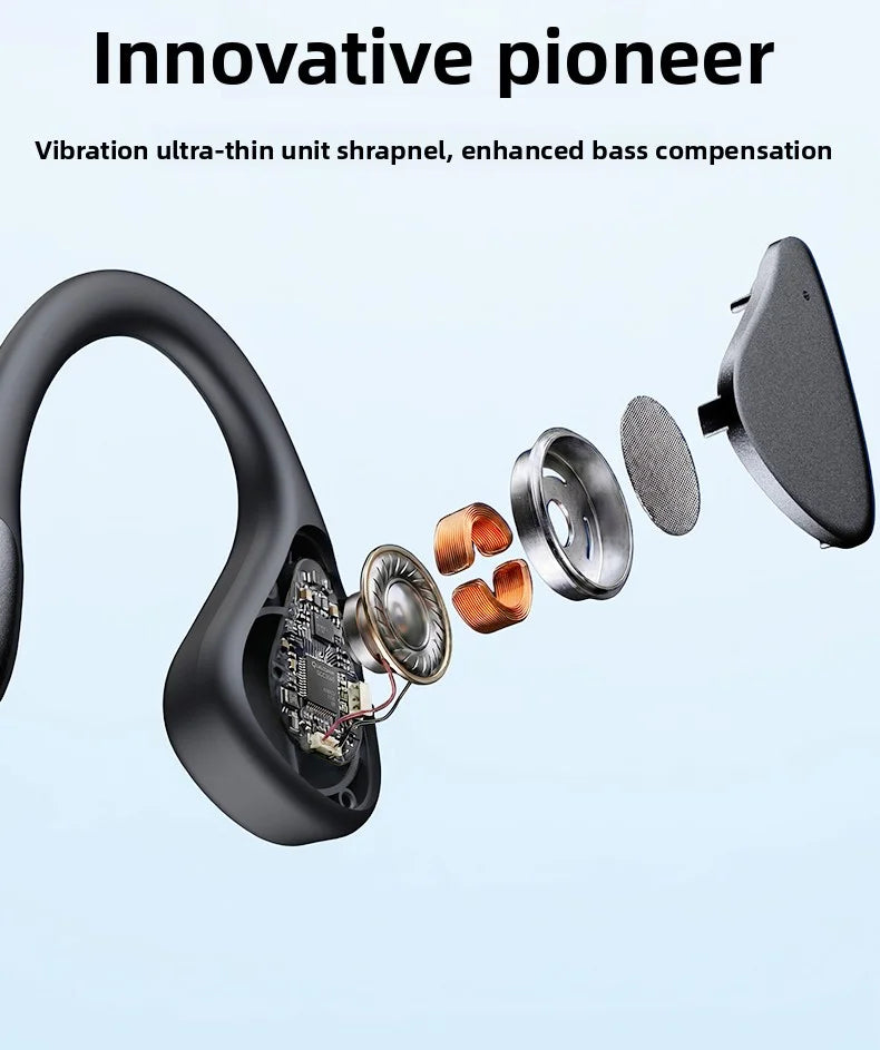 Bone Conduction Wireless Bluetooth Headphones Bluetooth 6.0 Sport Earphones Water And Sweat Proof Headset HD Call  Bluetooth Headphones With Mic