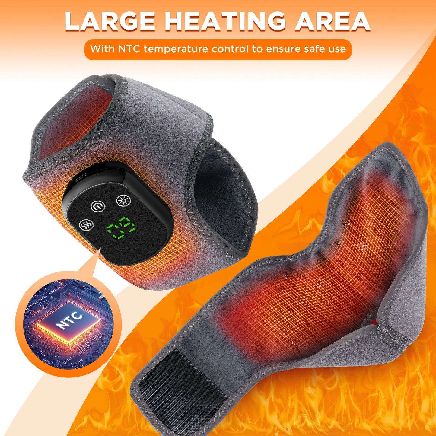 Electric Heating Foot Ankle Massager with Vibration Ankle Wrap Support Hot Compress for Joint Protection Foot Protector