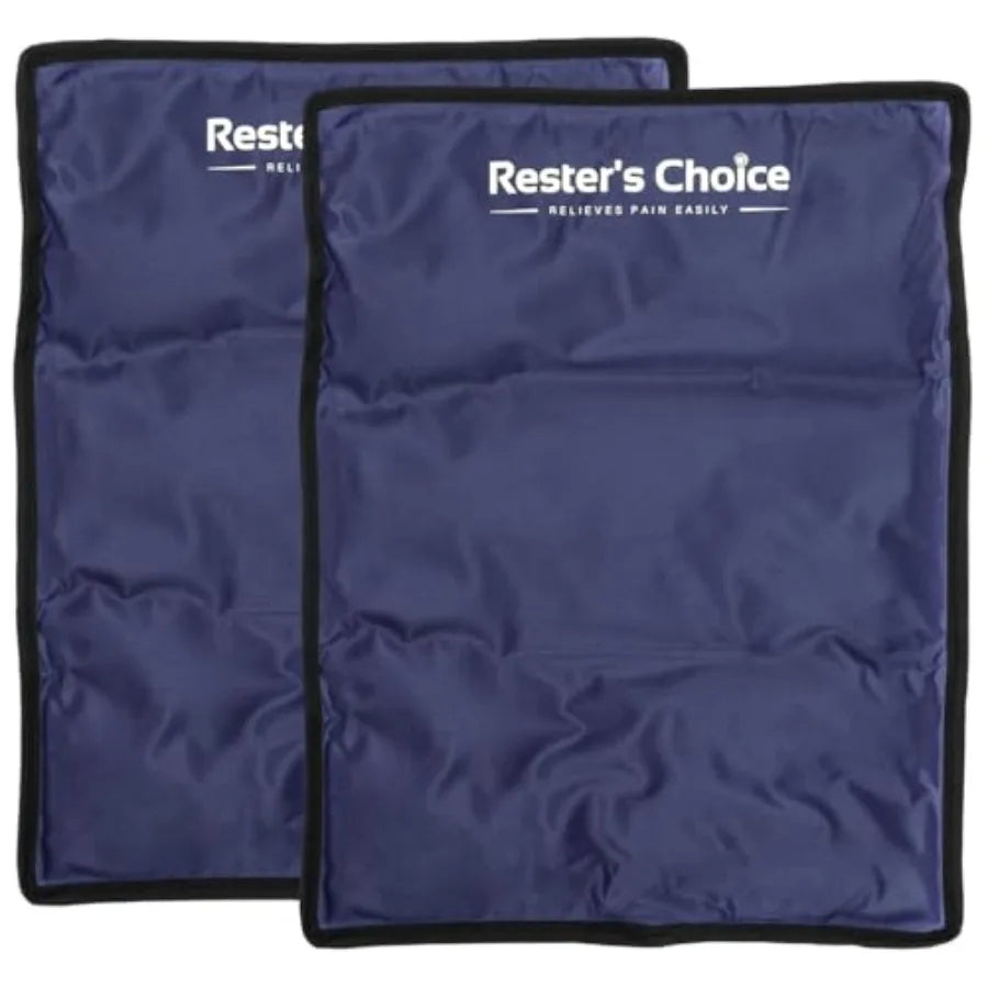 2 Pack Large Ice Packs for Injuries 11" x 14.5" Hot and Cold Pack Reusable Gel Pack, Durable Construction, and Flexible When Fr