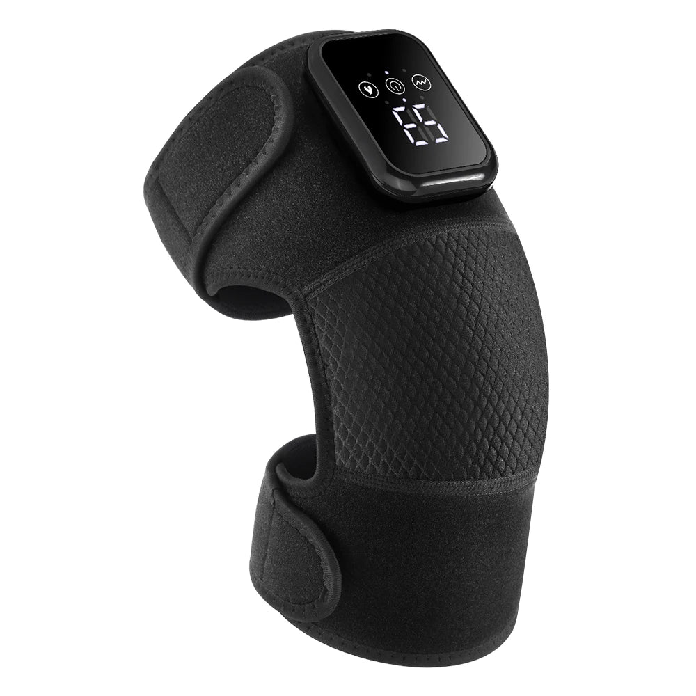 Electric Heated Vibration Knee Massage Pad 3 Level Hot Compress Thermal Joint Brace Care Muscle Relaxation Blood Circulation
