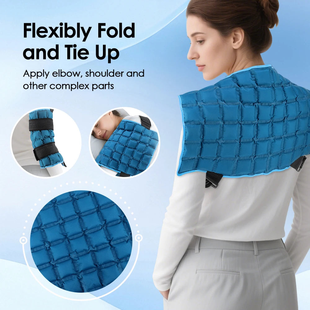 Large 13x22 Inch Reusable Ice Pack for Back Relief Relaxation Cold Wrap for Knee Leg Neck Shoulder Hip Health Care