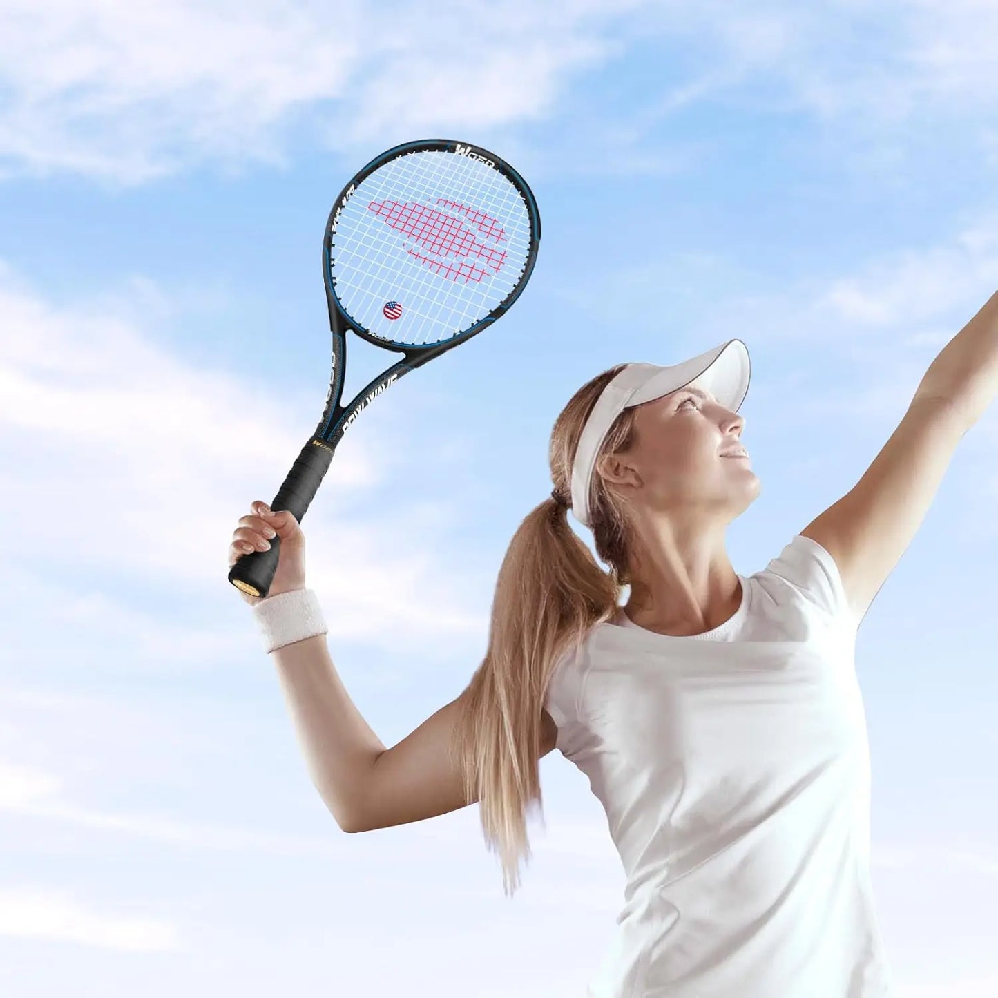Adult 2 Player Tennis Racket Perfect for Beginner and Professional Players, 27” Speed Tennis Racquet
