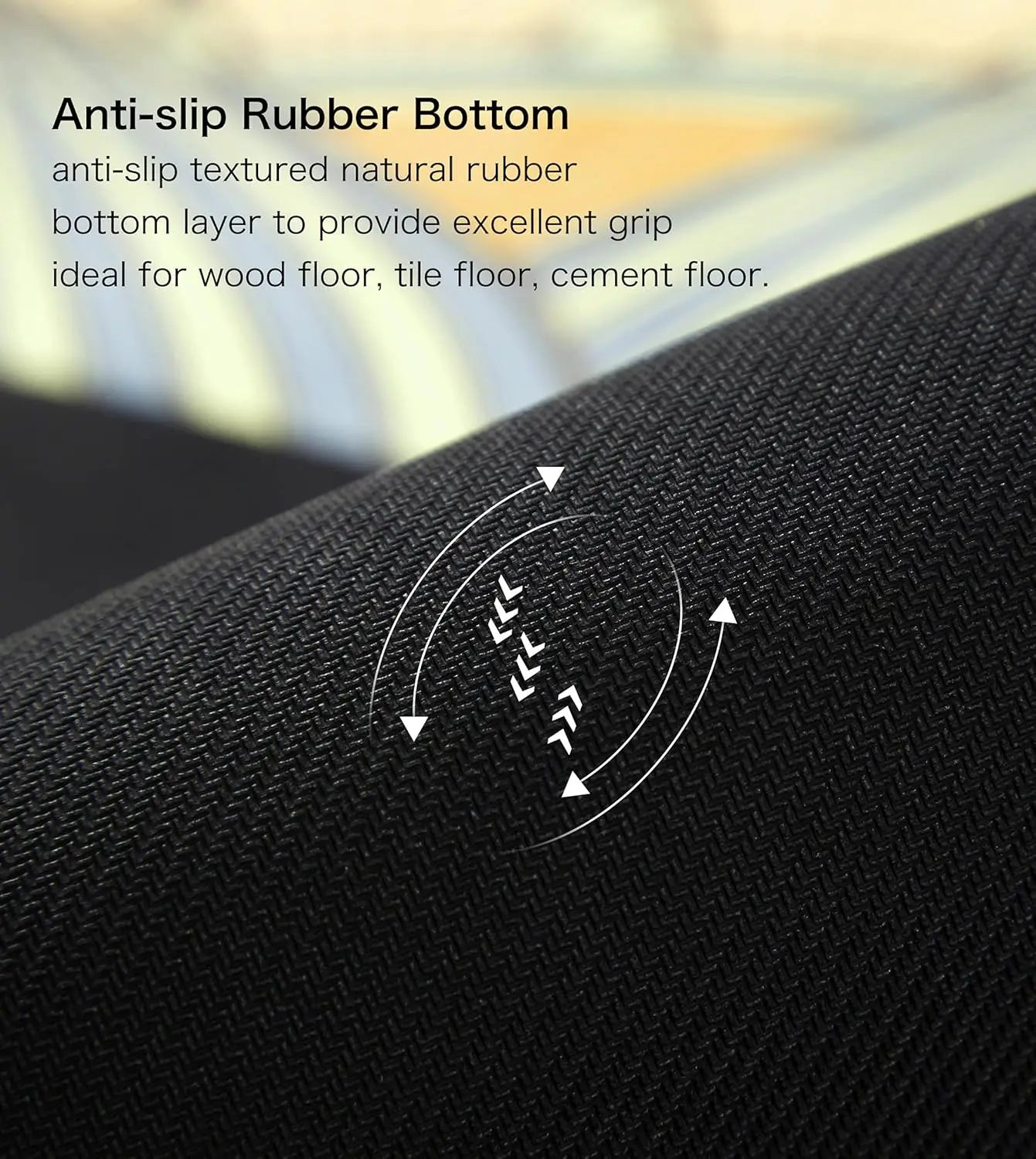 Large Round Yoga Mat 4.6'X3.5mm for Exercise Premium Extra Thick, Ultra Comfortable, Non Slip, Meditation Mat
