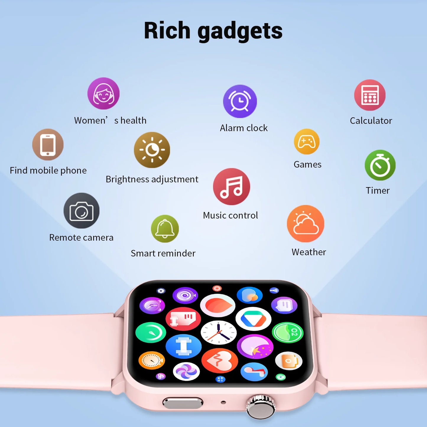 Blackview R30PRO Bluetooth Smartwatch Health Monitoring 100+ Sport Mode Fitness Watch 1.85‘’ HD TFT Screen Watches for Men Women