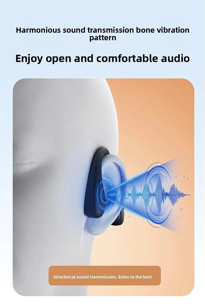 Bone Conduction Wireless Bluetooth Headphones Bluetooth 6.0 Sport Earphones Water And Sweat Proof Headset HD Call  Bluetooth Headphones With Mic