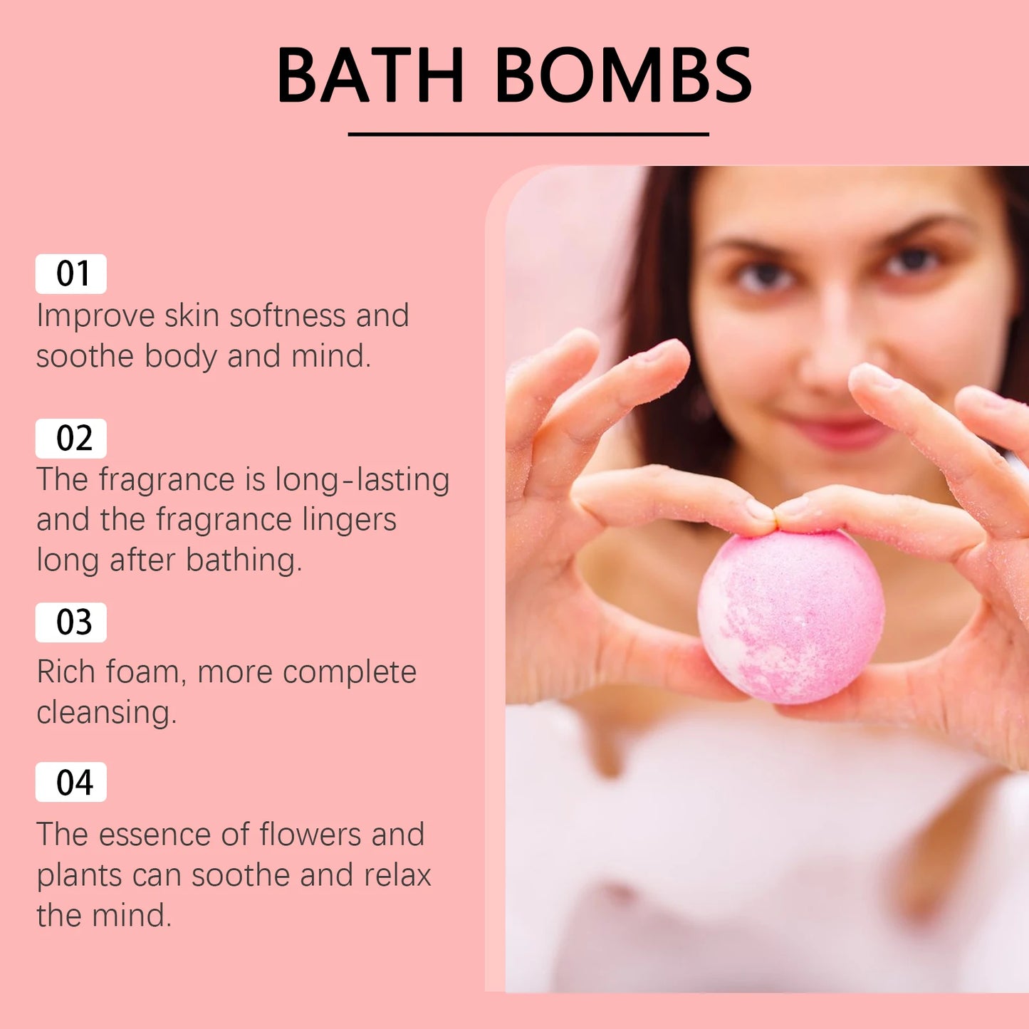 OceAura Christmas Bath Bombs Set 6PC Colorful Fizzy Bath Bombs with Essential Oils Moisturizing Bubble Bath for Soft Skin