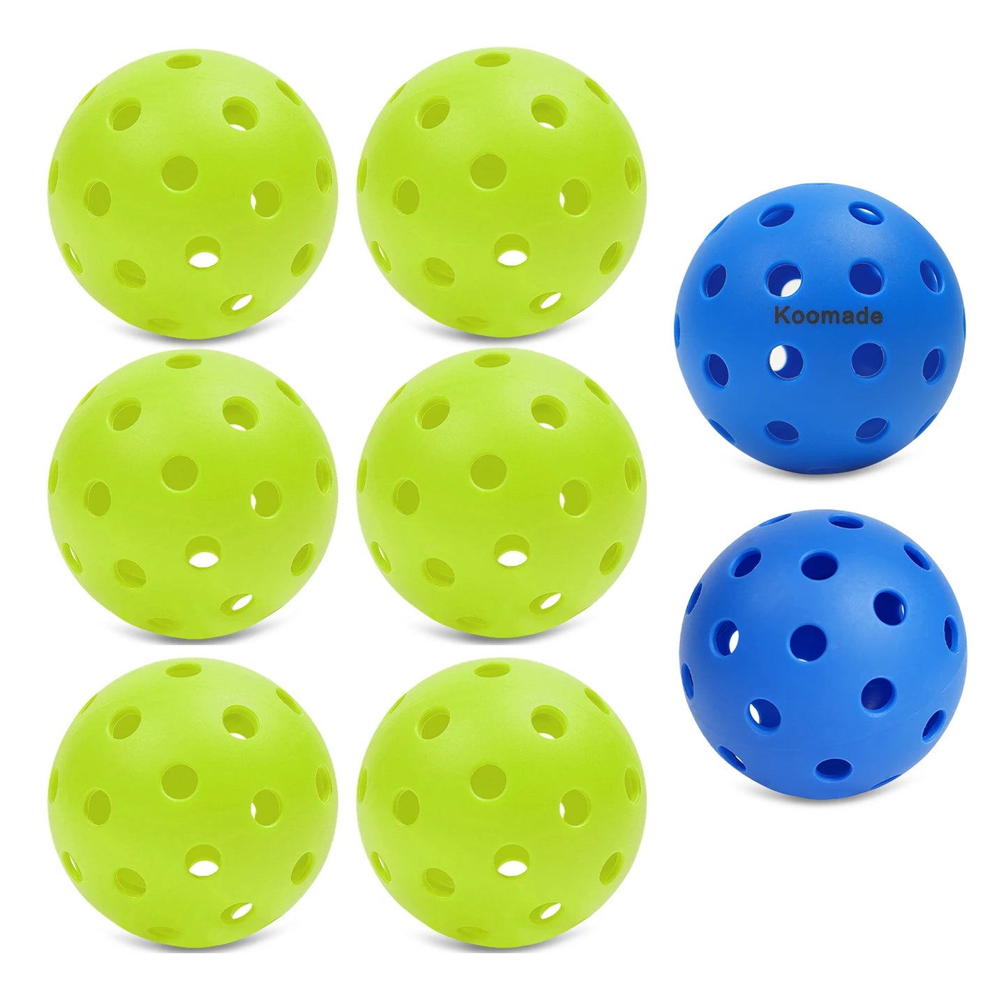 KOOMADE 40-Hole Outdoor Pickleballs 8/16Pcs Official USAPA Standard 74mm 26g Durable Tournament Training Balls All Weather Play