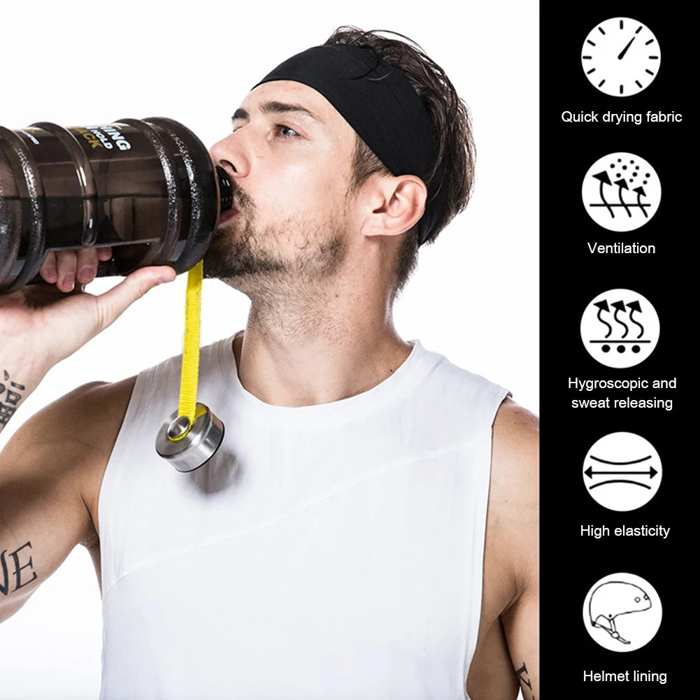 Sports Headbands For Men Woman Gym Yoga Sweat Hair Bands Soft Elastic Hairbands Stretch Outdoor Sport Sweatbands