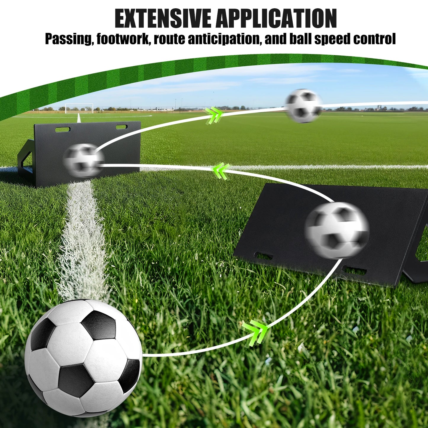Soccer Rebounder Board Adjustable Angles Portable Soccer Training Board for Control Passing and  Practice