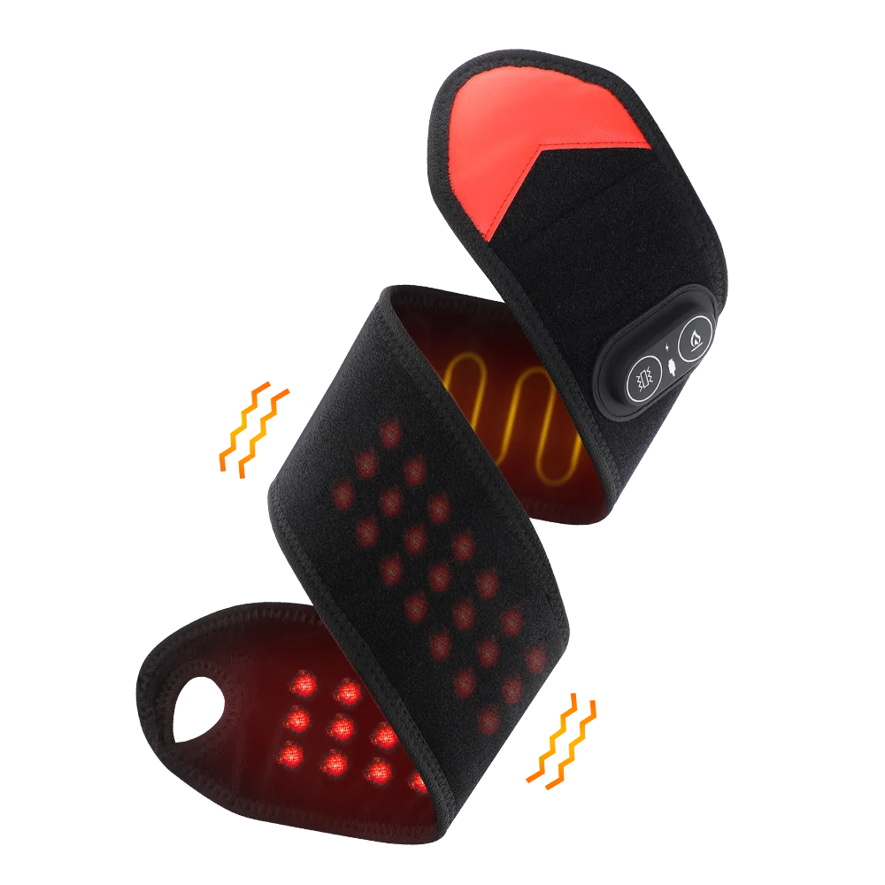 Wireless Vibration Heating Wrap 36pcs LED Beads 660&850nm Versatile Body Heating Pad for Knee Elbow Wrist Ankle