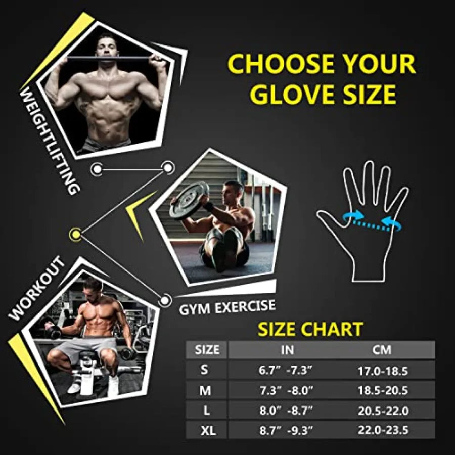 Workout Gloves for Men Full-Finger: Weight Lifting for Men, Gym Full Hand Gloves for Weightlifting, Deadlift