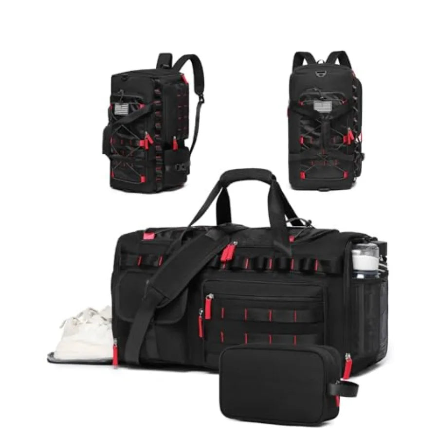 Gym Bags for Men and Women 45L Travel Duffle Sports Backpack with Shoes and Laptop Compartment Large Workout Carry On Bag Weeke