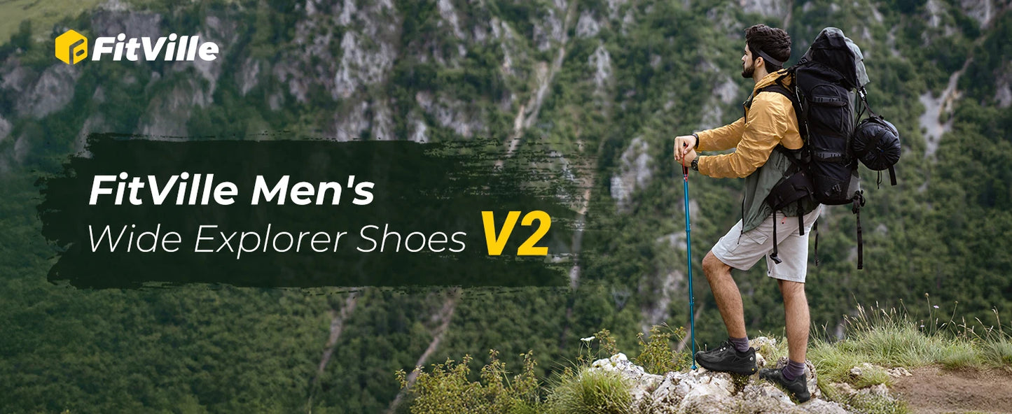 Fittington Slip-on Shoes Wide Sneakers For Men Soft Mens Running Shoe Slip Resistant Hiking Walking Shoes With Arch Spport