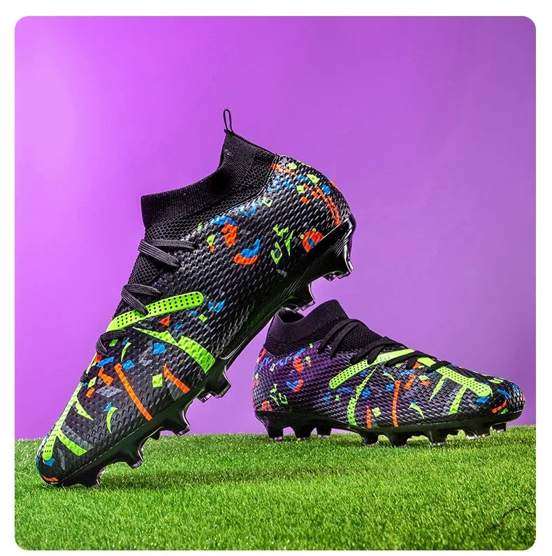 New Men Football Boots Match Sneakers Soccer Shoes Non-Slip Professional Training Shoes Grass Outdoor Sport Ultralight Unisex
