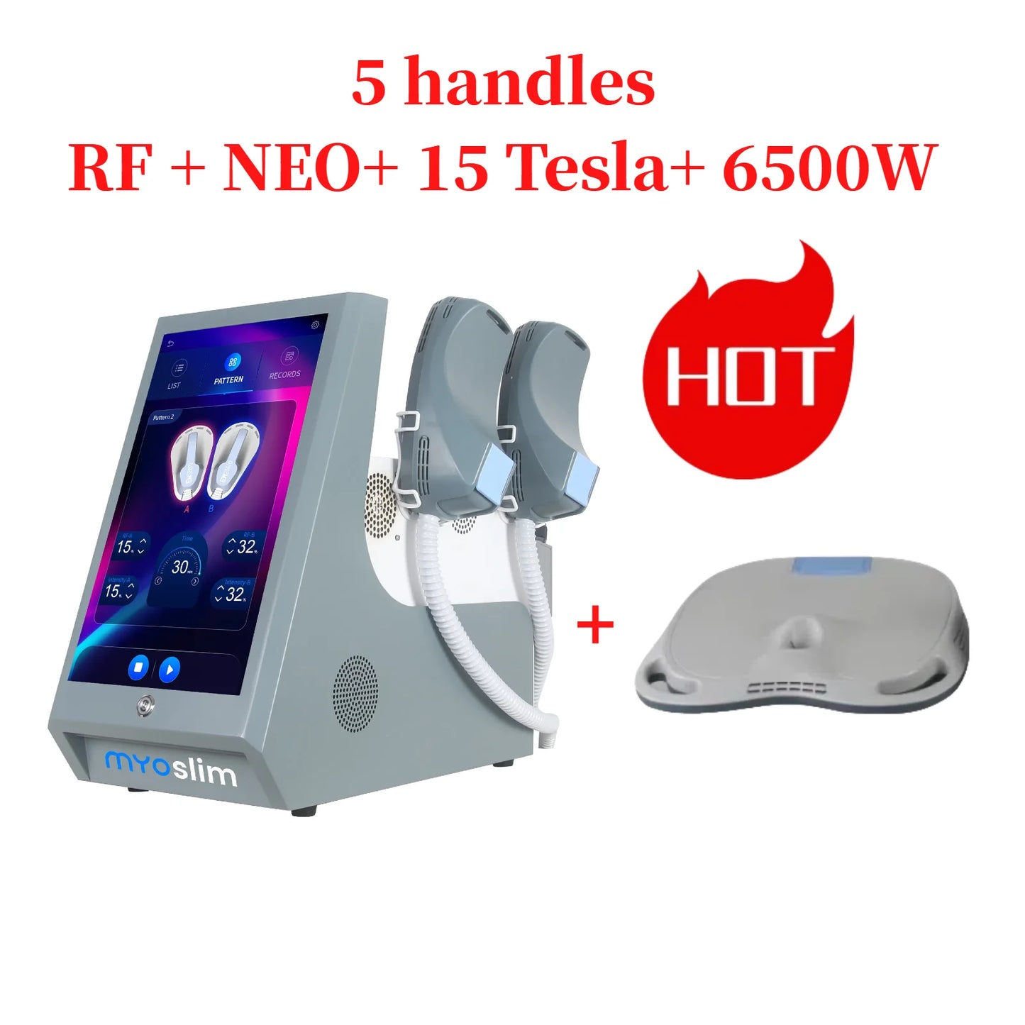 EMS Portable Ems Myoslim Neo Tesla RF Machine Professional  Body Sculpt 6500W Muscle Stimulator Slimming