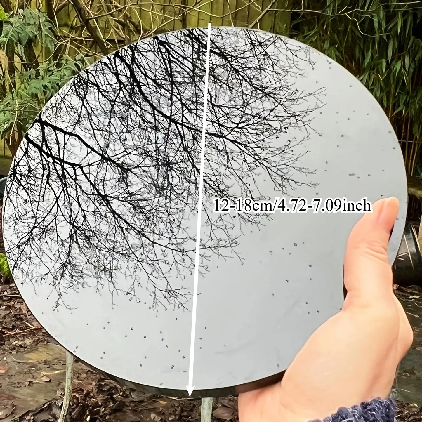 12cm/4.72'' Black Obsidian Mirror, Polished Obsidian, Ideal crystal stone Gift & Home Decoration Accessories, kawaii room decor