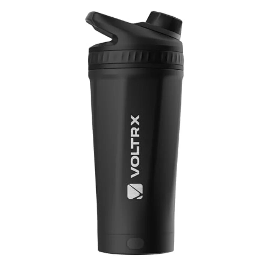ChillMix Shaker Bottle Insulated Stainless Steel - USB C Rechargeable Electric Protein Shake Mixer Shaker Cups for Protein Shak