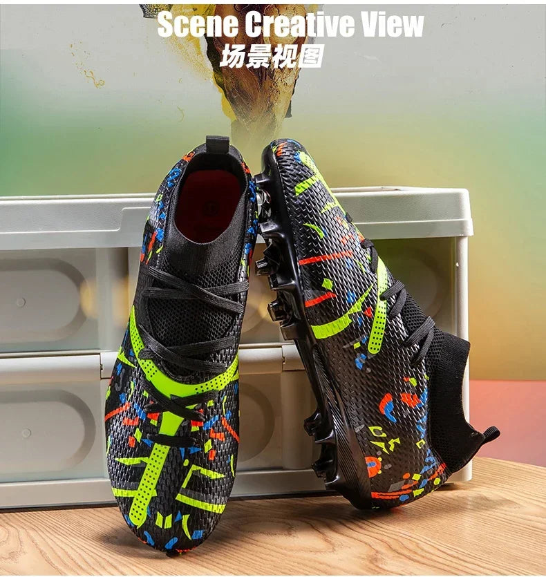 New Men Football Boots Match Sneakers Soccer Shoes Non-Slip Professional Training Shoes Grass Outdoor Sport Ultralight Unisex