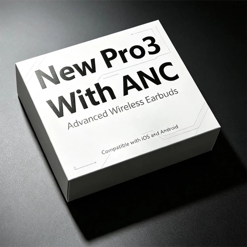 2026 New Air 3【 Pro 3 】 Bluetooth Wireless Earbuds with Heart Rate Monitoring, Active Noise Cancellation Headphones, Waterproof for Daily Use, For IPhone IOS Smartphone, Gaming /Sports /Fitness Earphones.