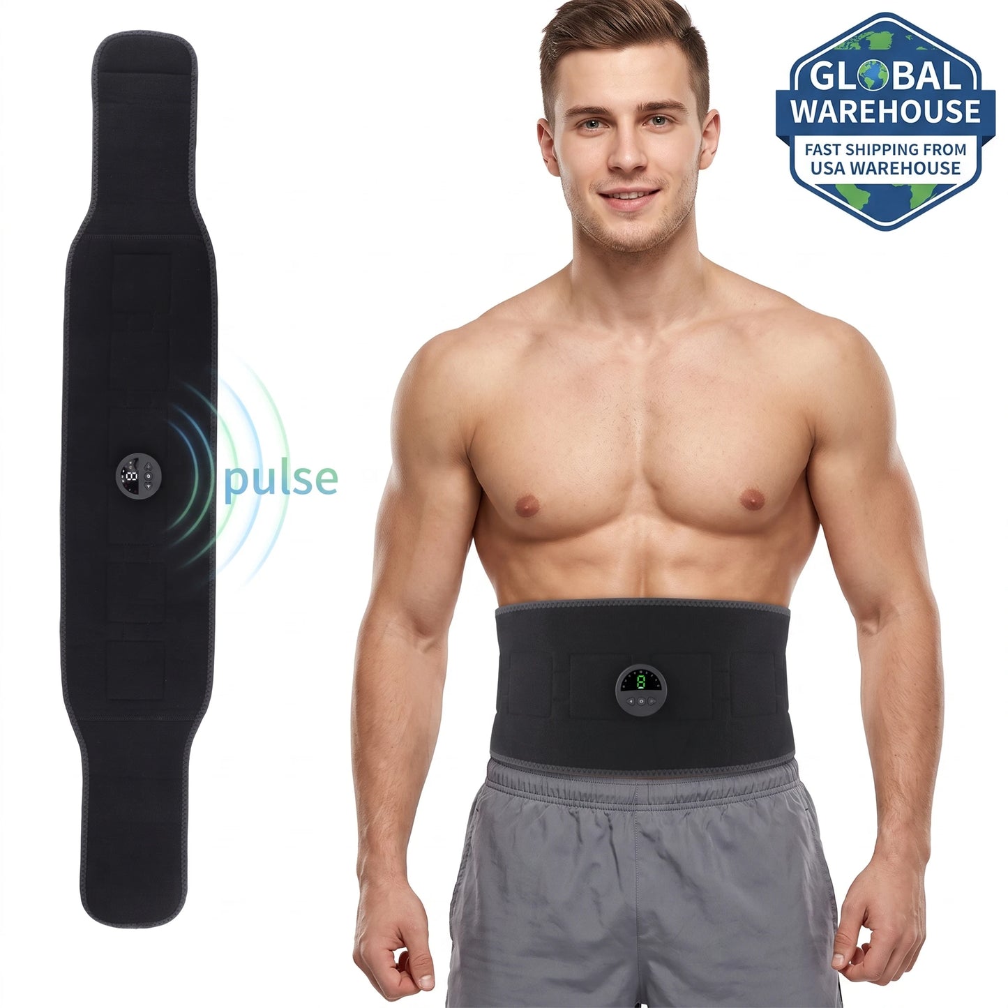NEW Waist Massager Portable USB Charging Shaper Electric Arm Hip Leg Trainer Body Shaping Belt Fitness Massager Unisex