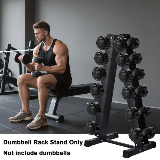 Dumbbell Rack Stand Heavy Duty， Space Saving Tree Shape Weight Storage Organizer for 6 Pairs Hex Dumbbells， 6 Tier Dumbbell Weight Rack for Dumbbell Set， Home Gym Workout Commercial Gym Strength Training