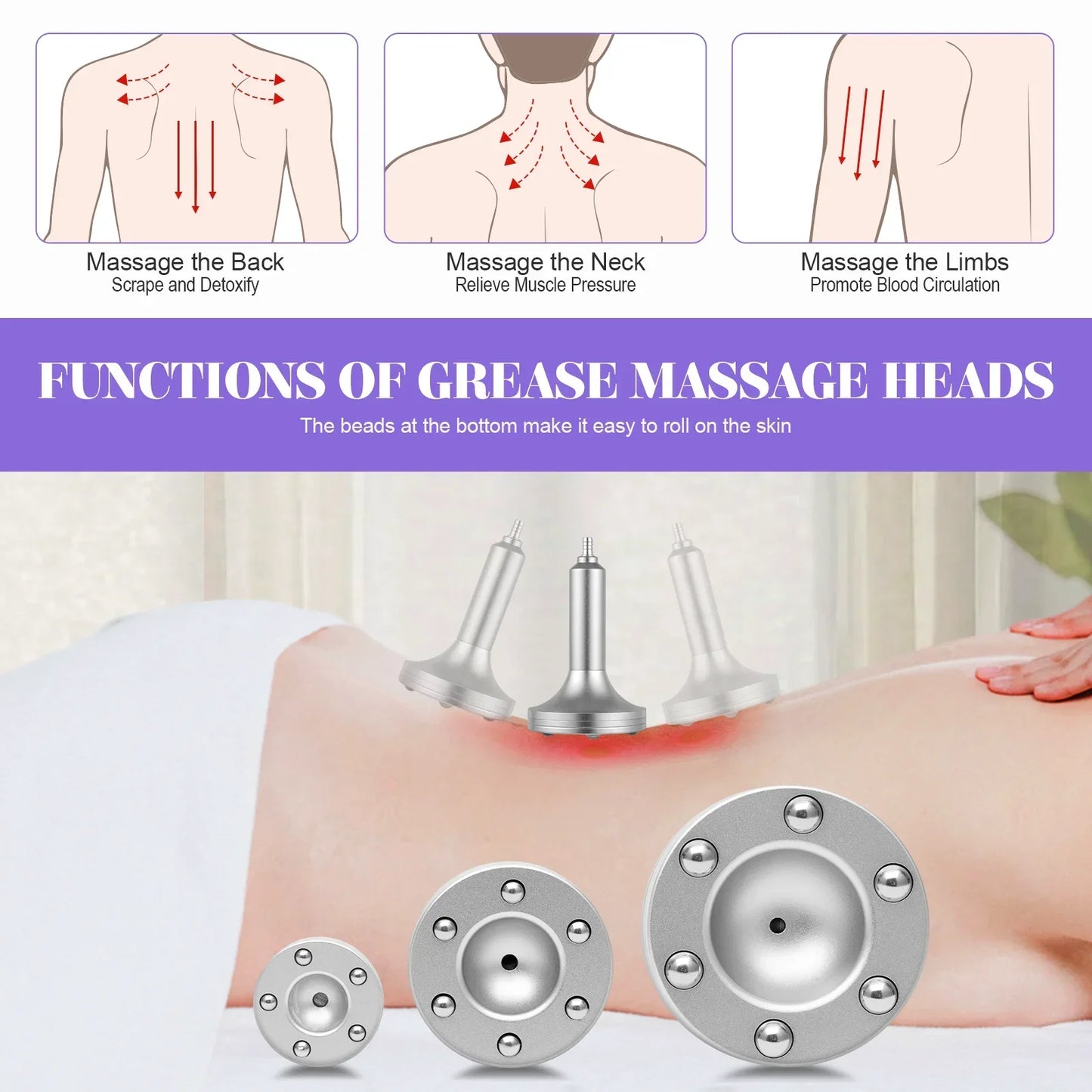 Vacuum Therapy Machine,Professional Acupoint Cupping Body Shaping Device New Body Machine for Body Care with 30 Cups and 3 Pumps
