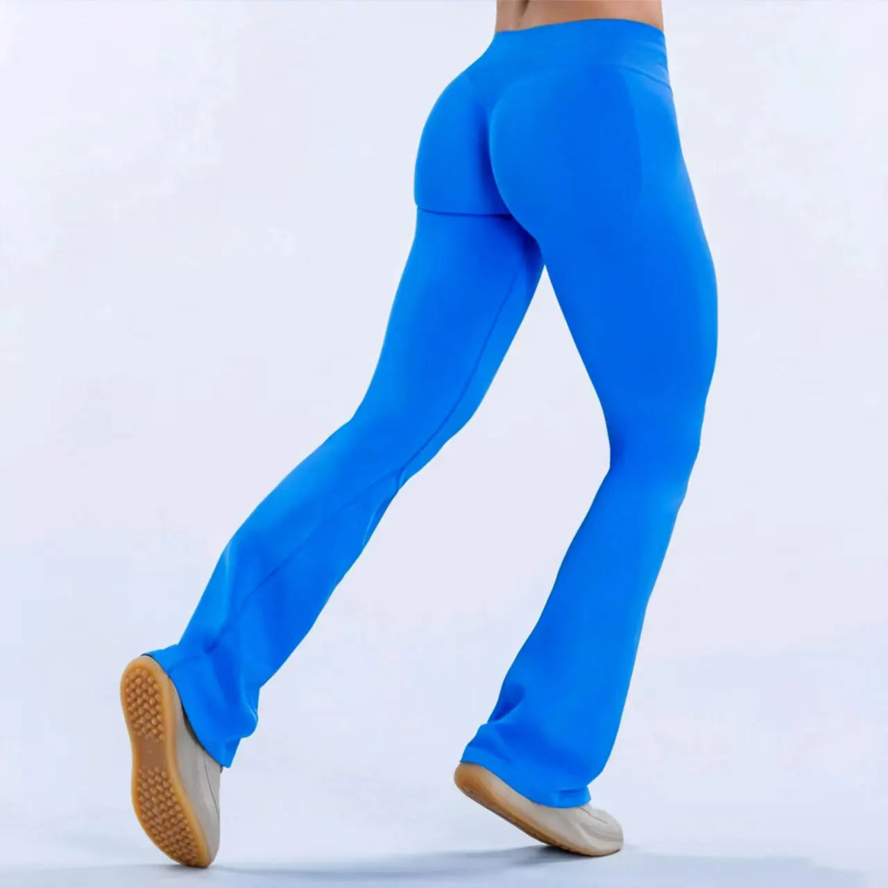 NCLAGEN Women Seamless Flare Yoga Leggings High Waist Scrunch Booty Peach Hip Lifting Impact Gym Fitness Workout Sports Pants