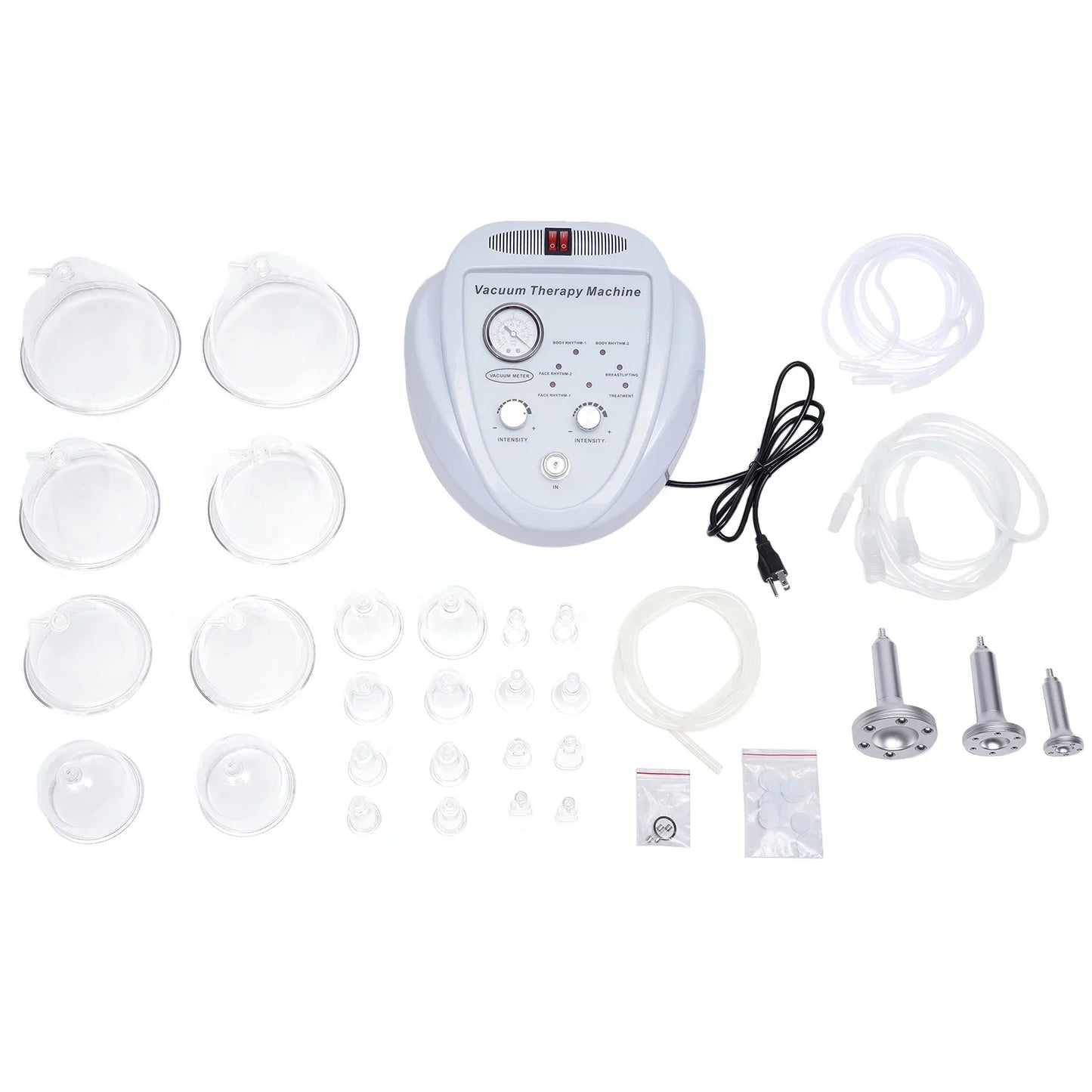 Vacuum Therapy Machine,Professional Acupoint Cupping Body Shaping Device New Body Machine for Body Care with 30 Cups and 3 Pumps