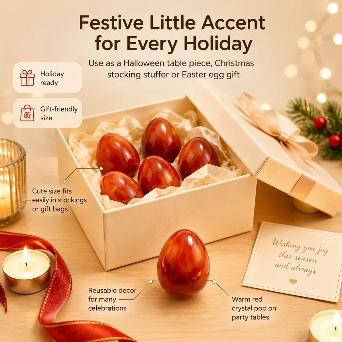 1 piece of natural red agate crystal egg, random style, polished red crystal egg, suitable for home decoration and collecting gifts. The real red agate stone has a unique marble pattern and is a gift for Easter, Christmas, an