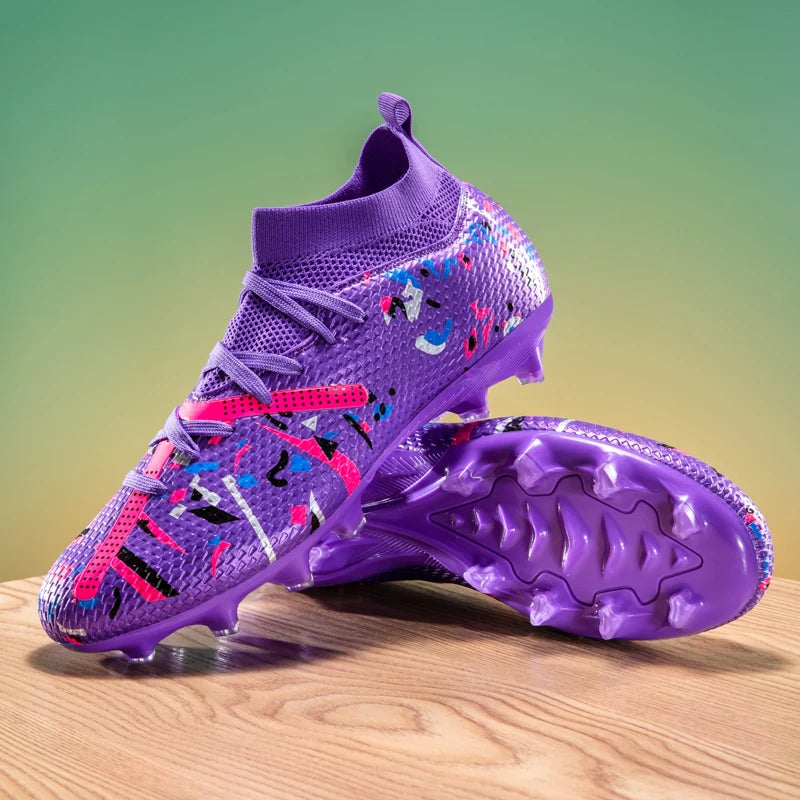 New Men Football Boots Match Sneakers Soccer Shoes Non-Slip Professional Training Shoes Grass Outdoor Sport Ultralight Unisex