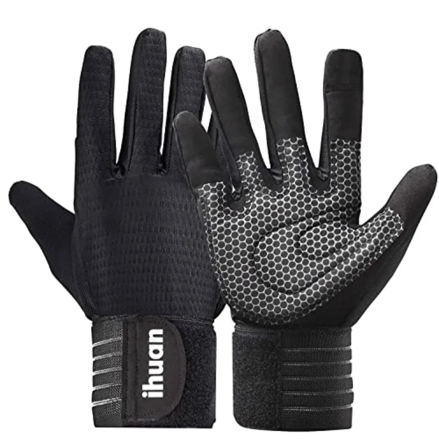 Workout Gloves for Men Full-Finger: Weight Lifting for Men, Gym Full Hand Gloves for Weightlifting, Deadlift