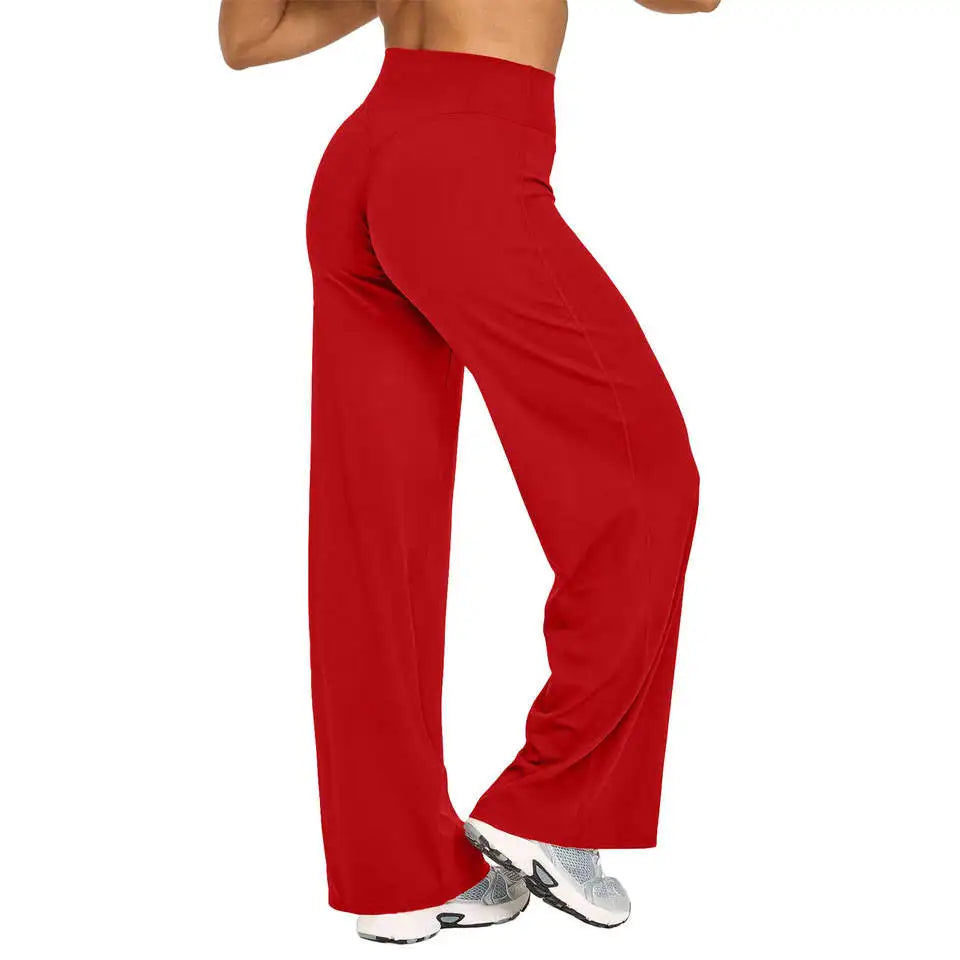NCLAGEN SoftMotion Straight Leg Bottoms Women's Mid-Waist Yoga Pants GYM Leggings Naked Feel Pilates Running Sports Trousers