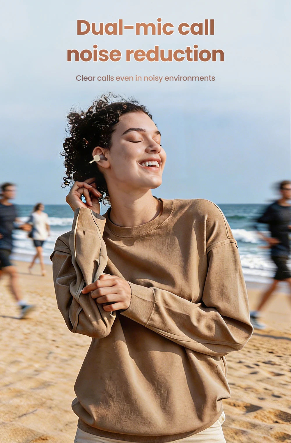 PISEN Wireless Bluetooth 6.0 Hi-Res Ear Clip Earphones 360° Directional Sound Field Long Battery Life Sports Clip Earbuds 30H Pl