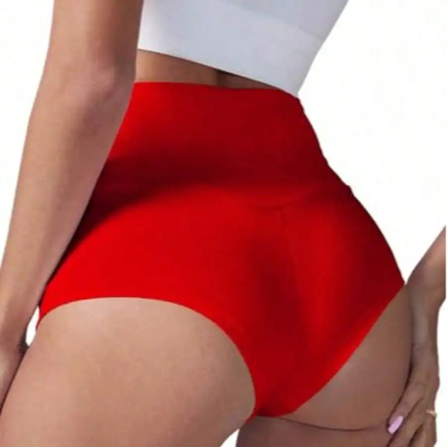 Women's High Waist Yoga Shorts with Pockets, Booty Lifting Workout Leggings, Athletic Compression Sport Shorts