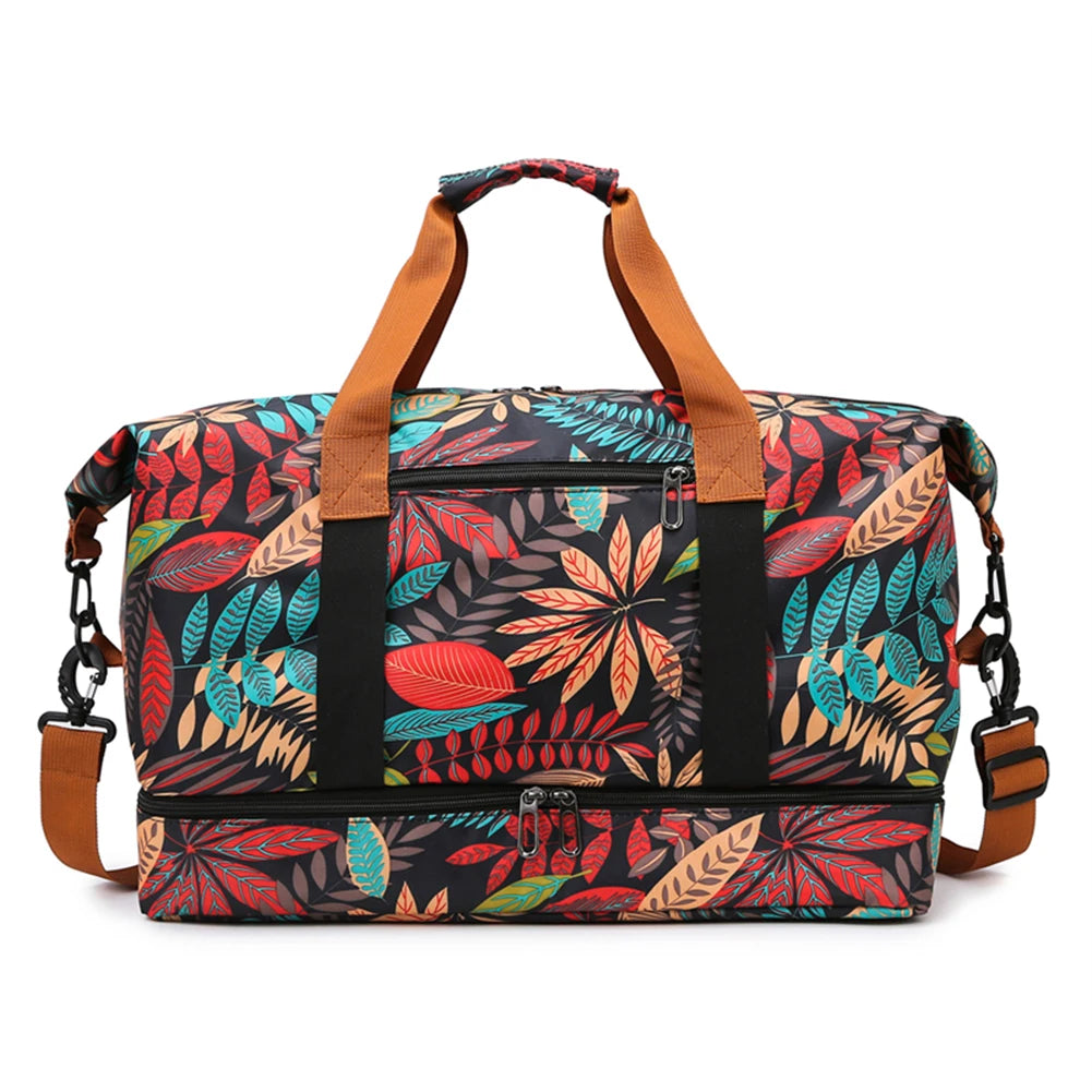 Women Weekender Duffel Bag Waterproof Fitness Storage Handbag Large Capacity Everyday Overnight Bag Female Yoga Handbag