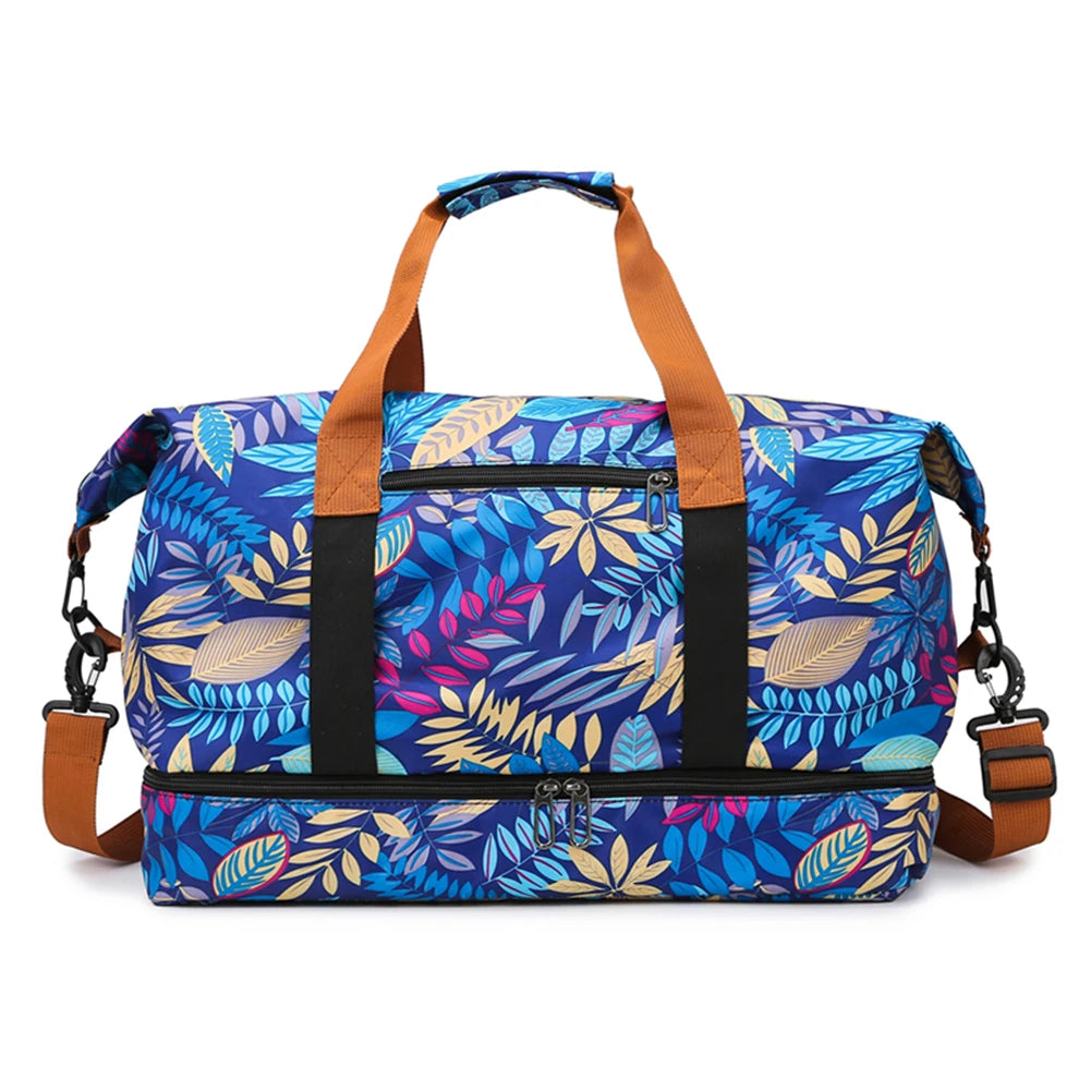 Women Weekender Duffel Bag Waterproof Fitness Storage Handbag Large Capacity Everyday Overnight Bag Female Yoga Handbag