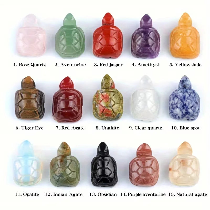 Random style 3pcs natural crystal animal carving ornaments, original mineral specimens, mini home decoration ornaments, high-quality and exquisite holiday gift handicrafts