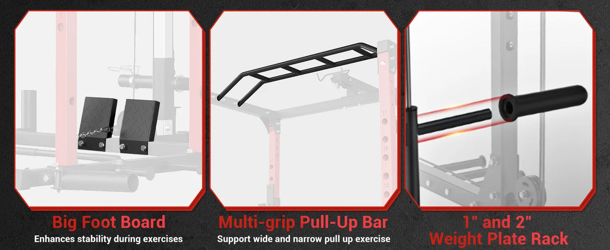 Power Cage for Home Gym with Pulley System, Power Rack & Squat Rack for Strength Training