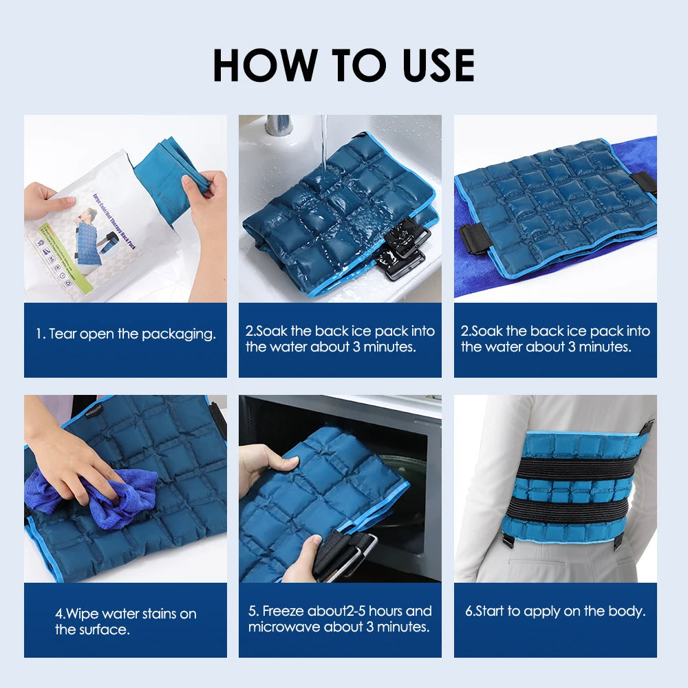 Large 13x22 Inch Reusable Ice Pack for Back Relief Relaxation Cold Wrap for Knee Leg Neck Shoulder Hip Health Care