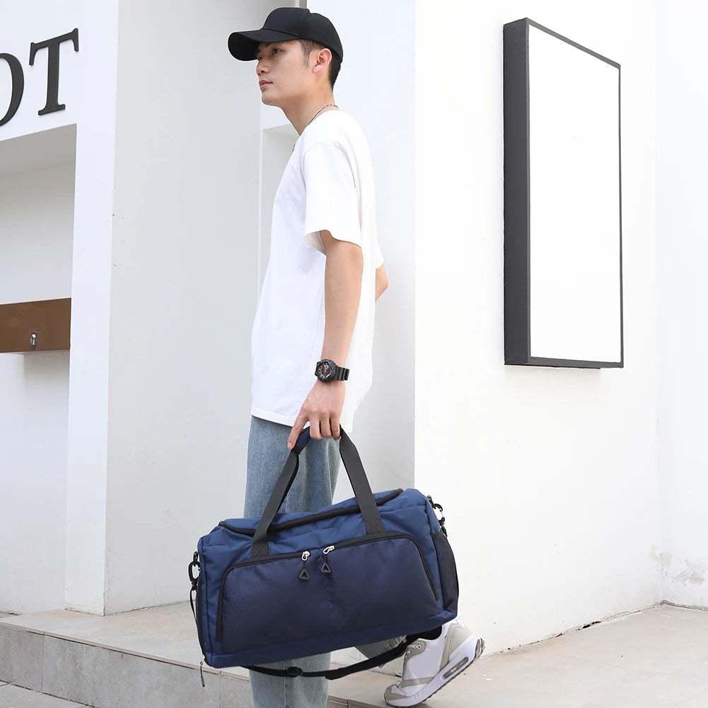 Travel Duffle Bag with Shoe Compartment and Wet Pocket Gym Bag Carry On Weekender Bag for Women and Men for Travel Workout Sport