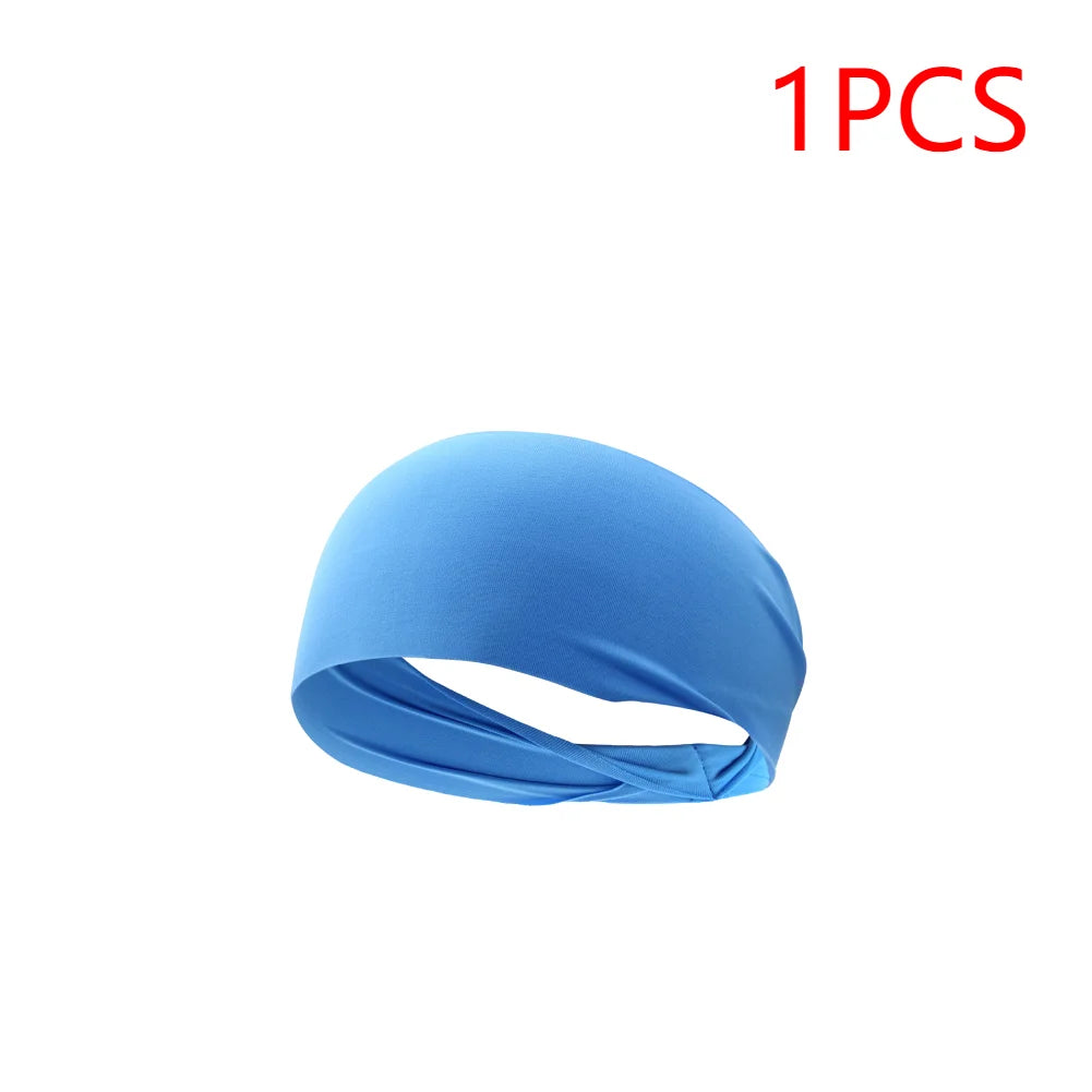 Sports Headbands For Men Woman Gym Yoga Sweat Hair Bands Soft Elastic Hairbands Stretch Outdoor Sport Sweatbands