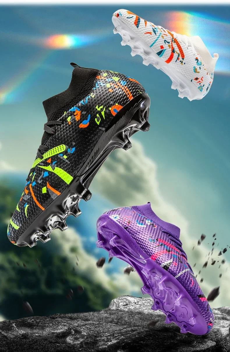 New Men Football Boots Match Sneakers Soccer Shoes Non-Slip Professional Training Shoes Grass Outdoor Sport Ultralight Unisex